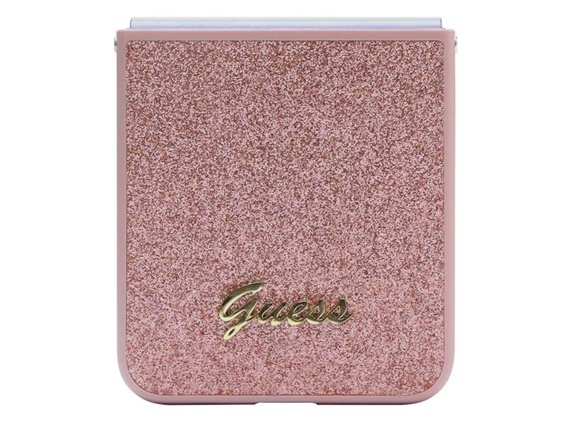 Capa Guess Glitter Script para Samsung Galaxy Z Flip 5 - rosa