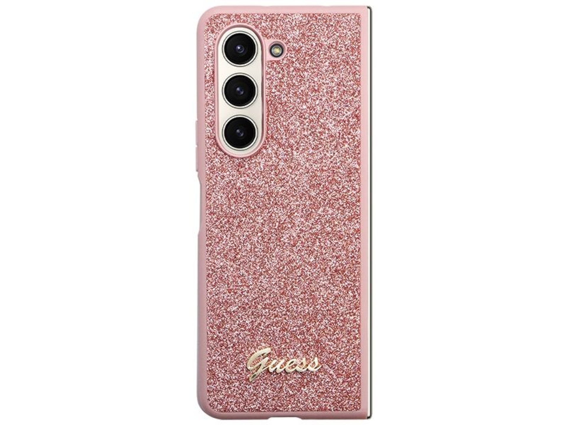 Guess Glitter Script case for Samsung Galaxy Z Fold 5 - pink