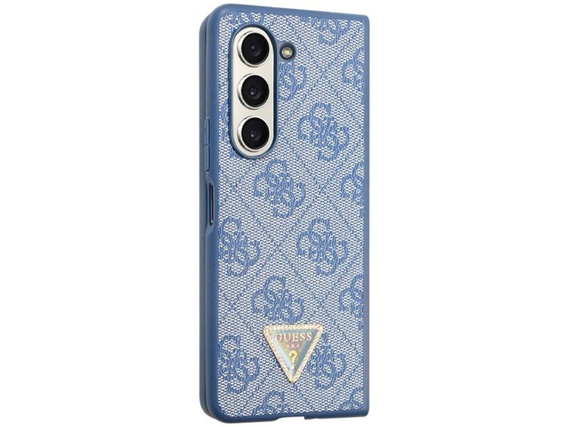 Guess 4G Triangle Strass Case for Samsung Galaxy Z Fold 5 - Blue