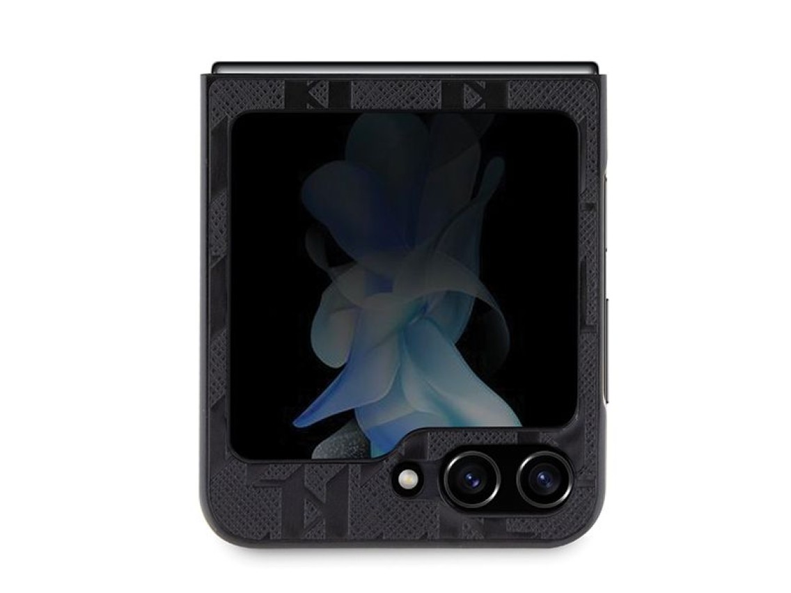 Capa Karl Lagerfeld Saffiano Monogram Choupette Pin para Samsung Galaxy Z Flip 5 - preta