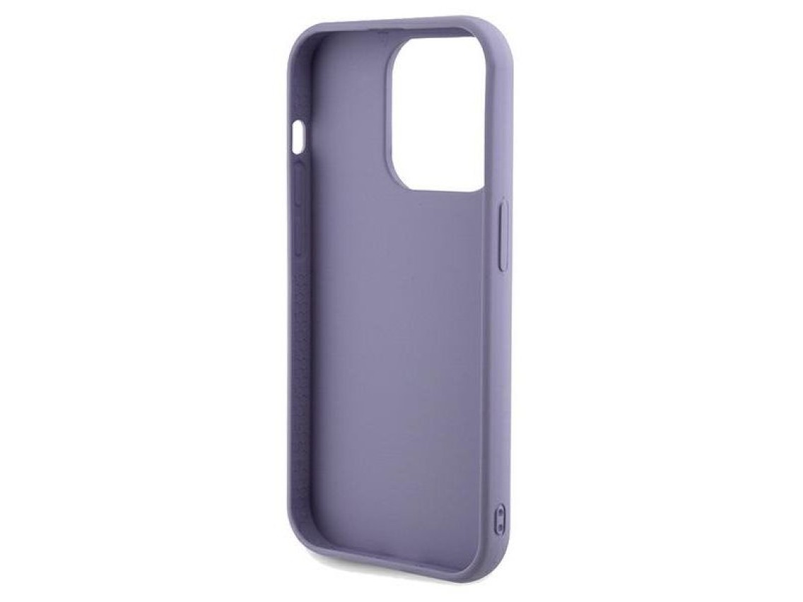 Guess Sequin Script Metal case for iPhone 14 Pro - purple