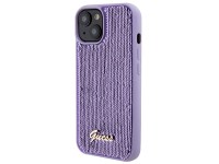 Guess Sequin Script Metal case for iPhone 15 - purple Guess Sequin Script Metal case for iPhone 15 - purple