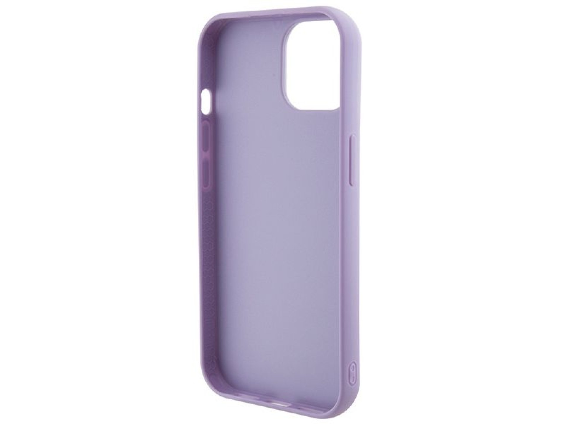 Guess Sequin Script Metal case for iPhone 15 - purple