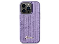 Guess Sequin Script Metal case for iPhone 15 Pro - purple Guess Sequin Script Metal case for iPhone 15 Pro - purple