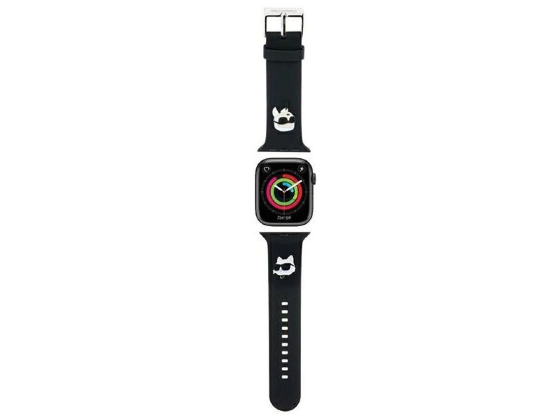 Karl Lagerfeld 3D Rubber Karl&Choupette Heads strap for Apple Watch 38/40/41mm - black