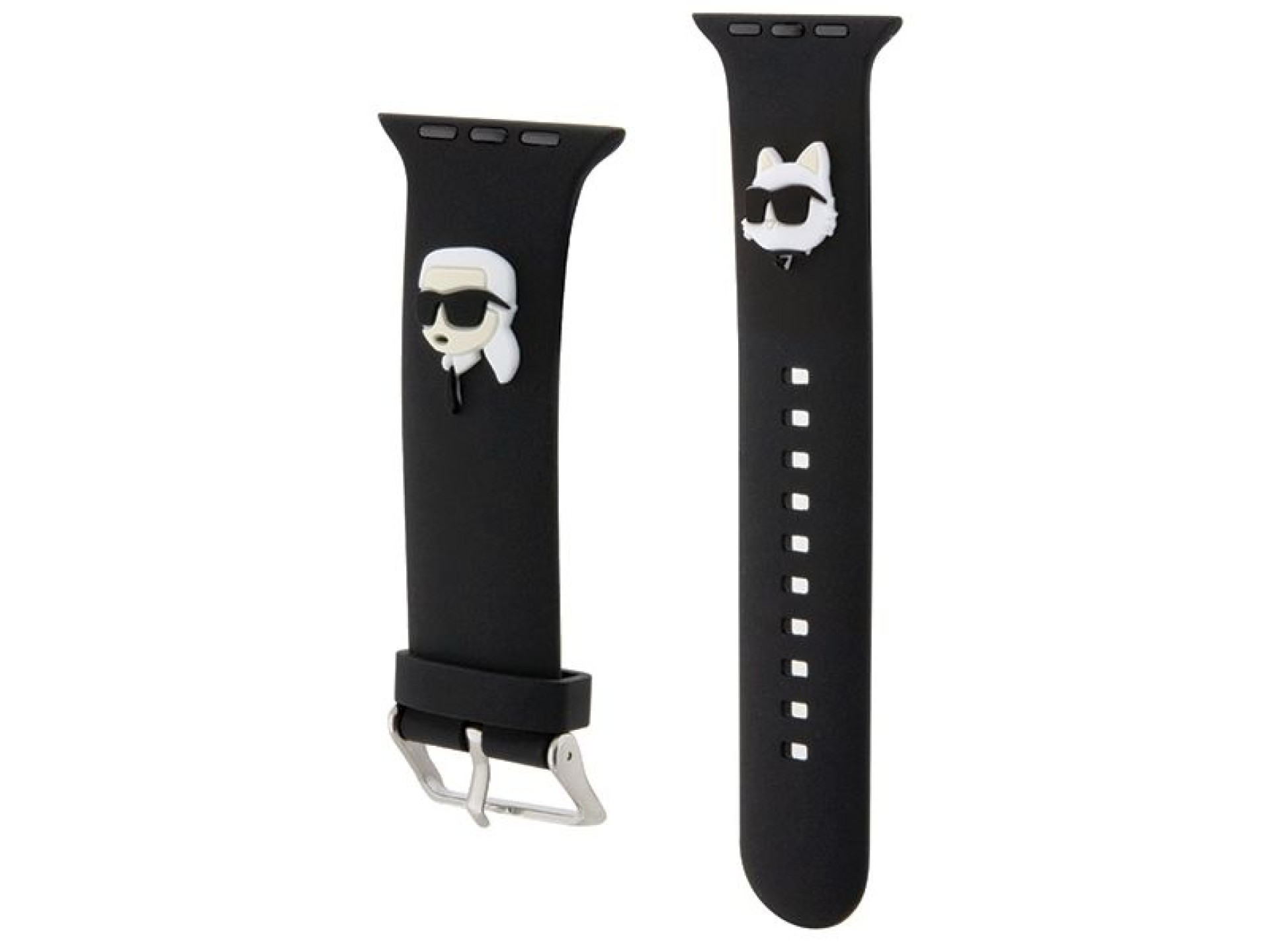 Karl Lagerfeld 3D Rubber Karl&Choupette Heads strap for Apple Watch 38/40/41mm - black