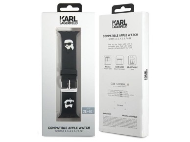 Karl Lagerfeld 3D Rubber Karl&Choupette Heads strap for Apple Watch 38/40/41mm - black Karl Lagerfeld 3D Rubber Karl&Choupette Heads strap for Apple Watch 38/40/41mm - black