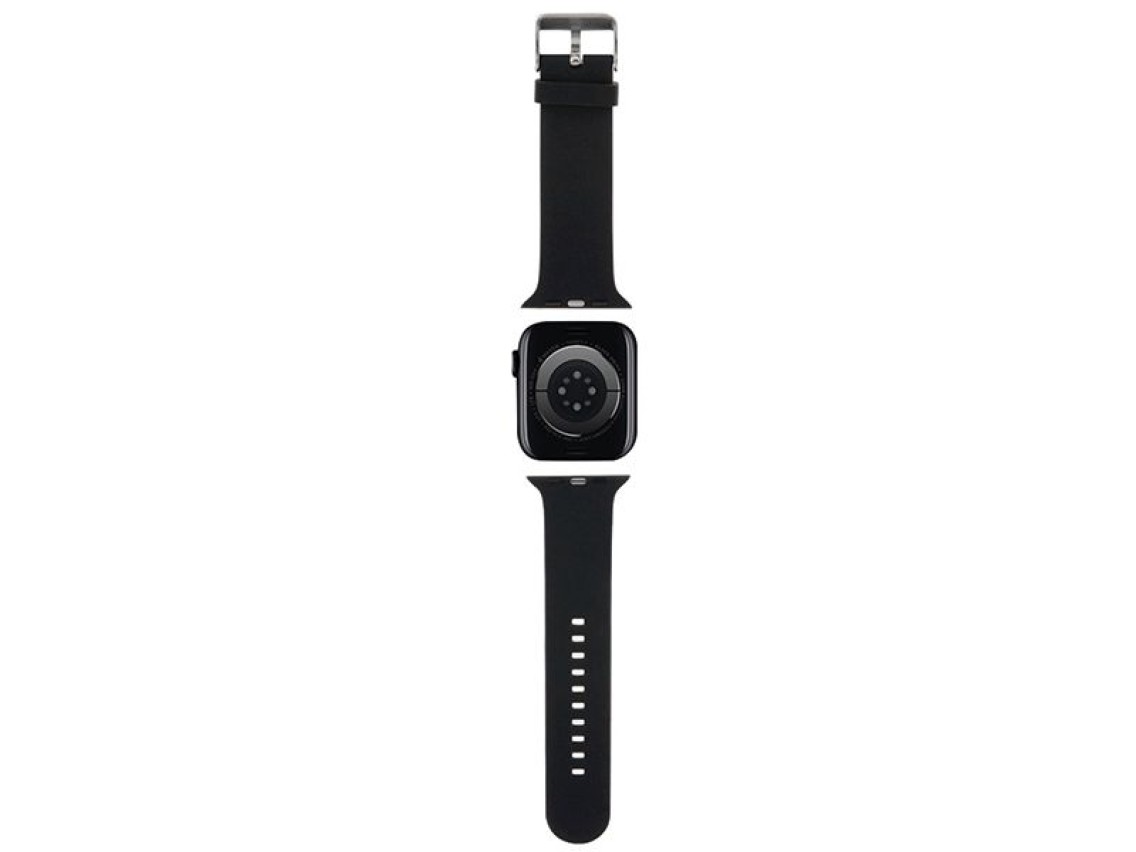 Pulseira Karl Lagerfeld 3D em borracha com as cabeças de Karl e Choupette para Apple Watch 42/44/45/