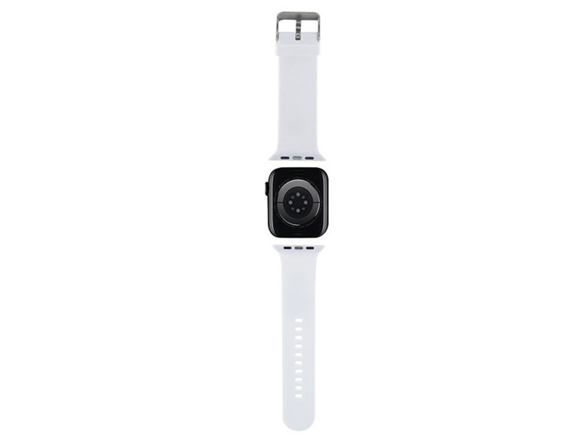 Correa de goma 3D Karl&Choupette Heads de Karl Lagerfeld para Apple Watch de 38/40/41 mm - blanca