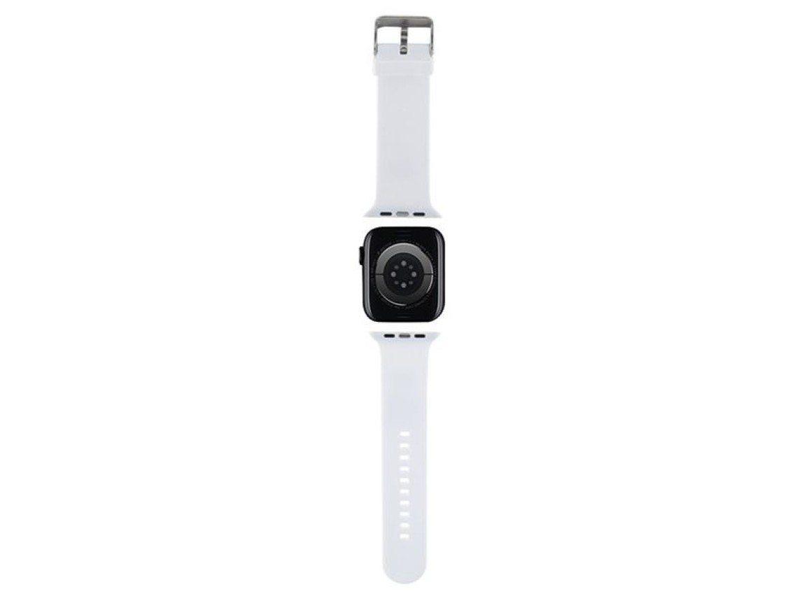 Correa de goma 3D Karl&Choupette Heads de Karl Lagerfeld para Apple Watch de 38/40/41 mm - blanca