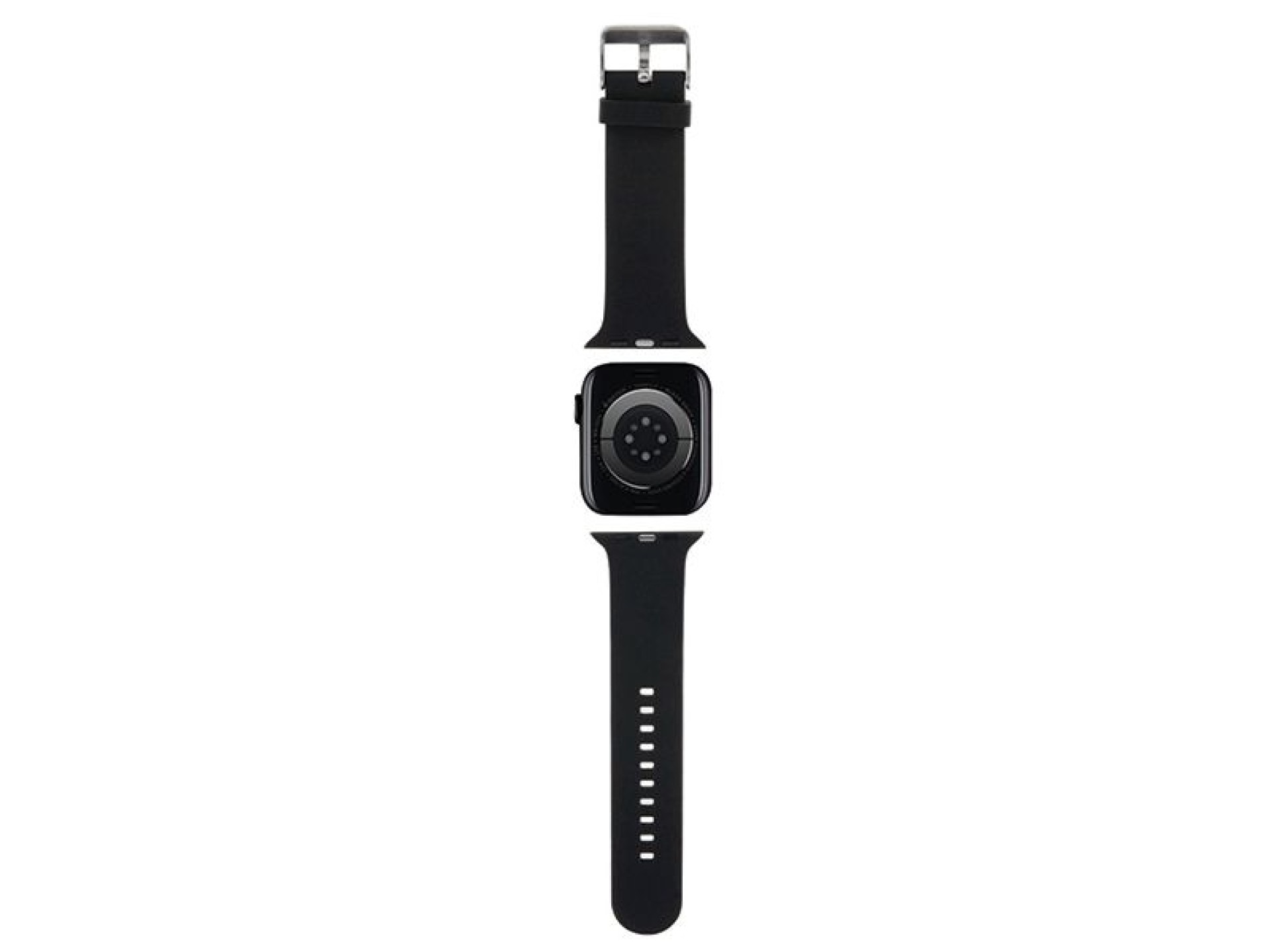 Correa Karl Lagerfeld 3D de goma con cabezas de choupette para Apple Watch de 38/40/41 mm - Negra
