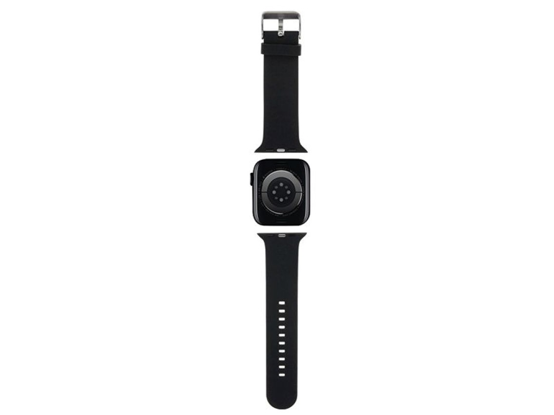 Pulseira de borracha 3D Choupette de Karl Lagerfeld para Apple Watch 42/44/45/49mm - Preta