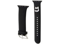 Pulseira de borracha 3D Choupette de Karl Lagerfeld para Apple Watch 42/44/45/49mm - Preta Pulseira de borracha 3D Choupette de Karl Lagerfeld para Apple Watch 42/44/45/49mm - Preta