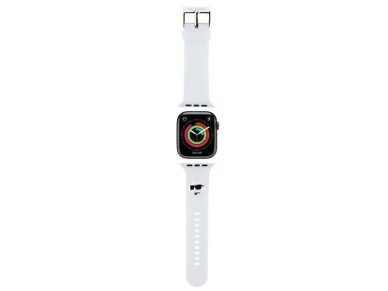 Pulseira Karl Lagerfeld 3D com estampa de cabe�as de Choupette para Apple Watch 38/40/41mm - Branca