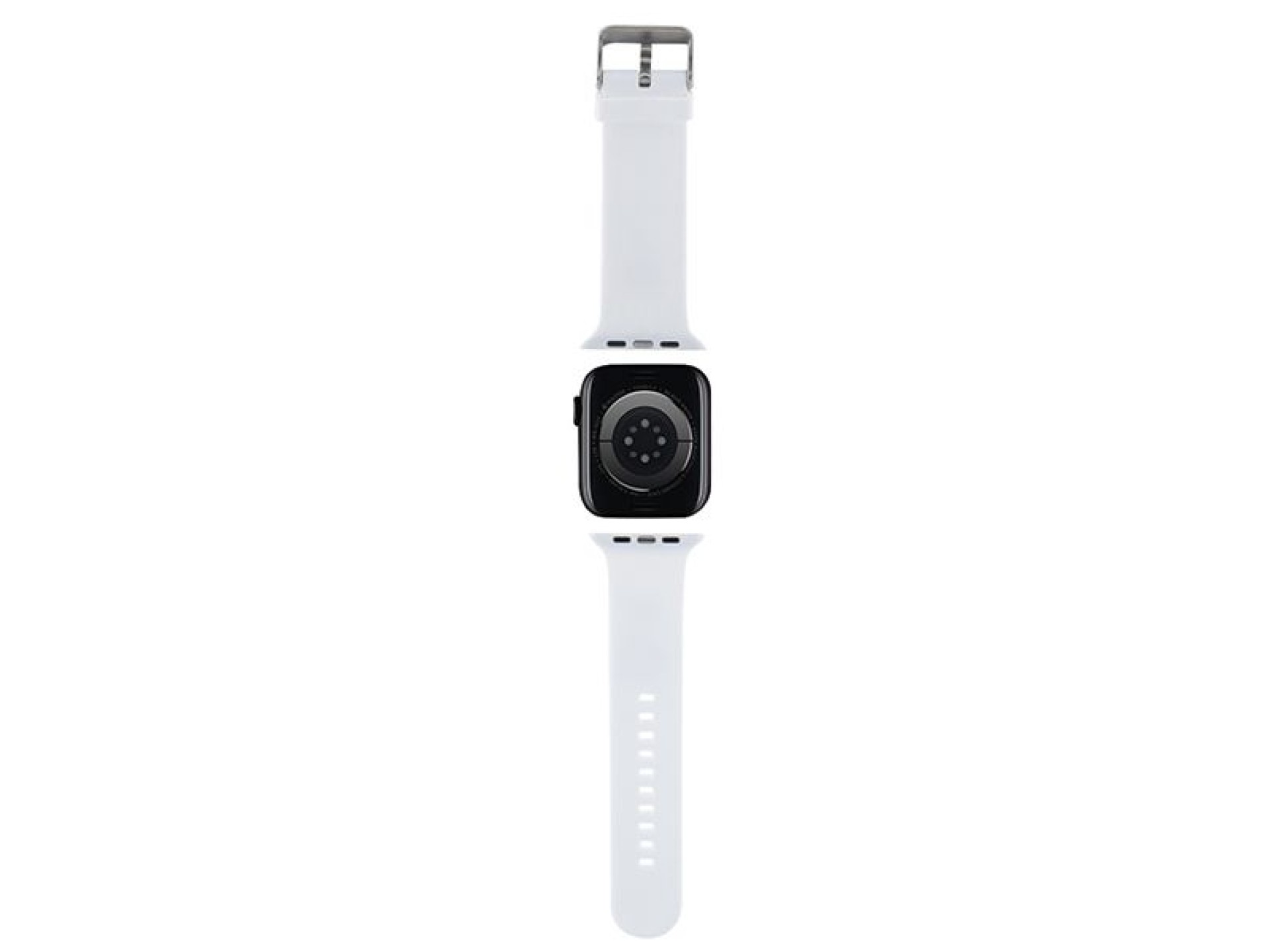 Correa Karl Lagerfeld 3D de goma con cabezas de choupette para Apple Watch de 38/40/41 mm - Blanca