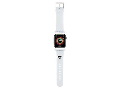 Correa de goma 3D Karl Lagerfeld Choupette para Apple Watch de 42/44/45/49 mm - Blanca Correa de goma 3D Karl Lagerfeld Choupette para Apple Watch de 42/44/45/49 mm - Blanca