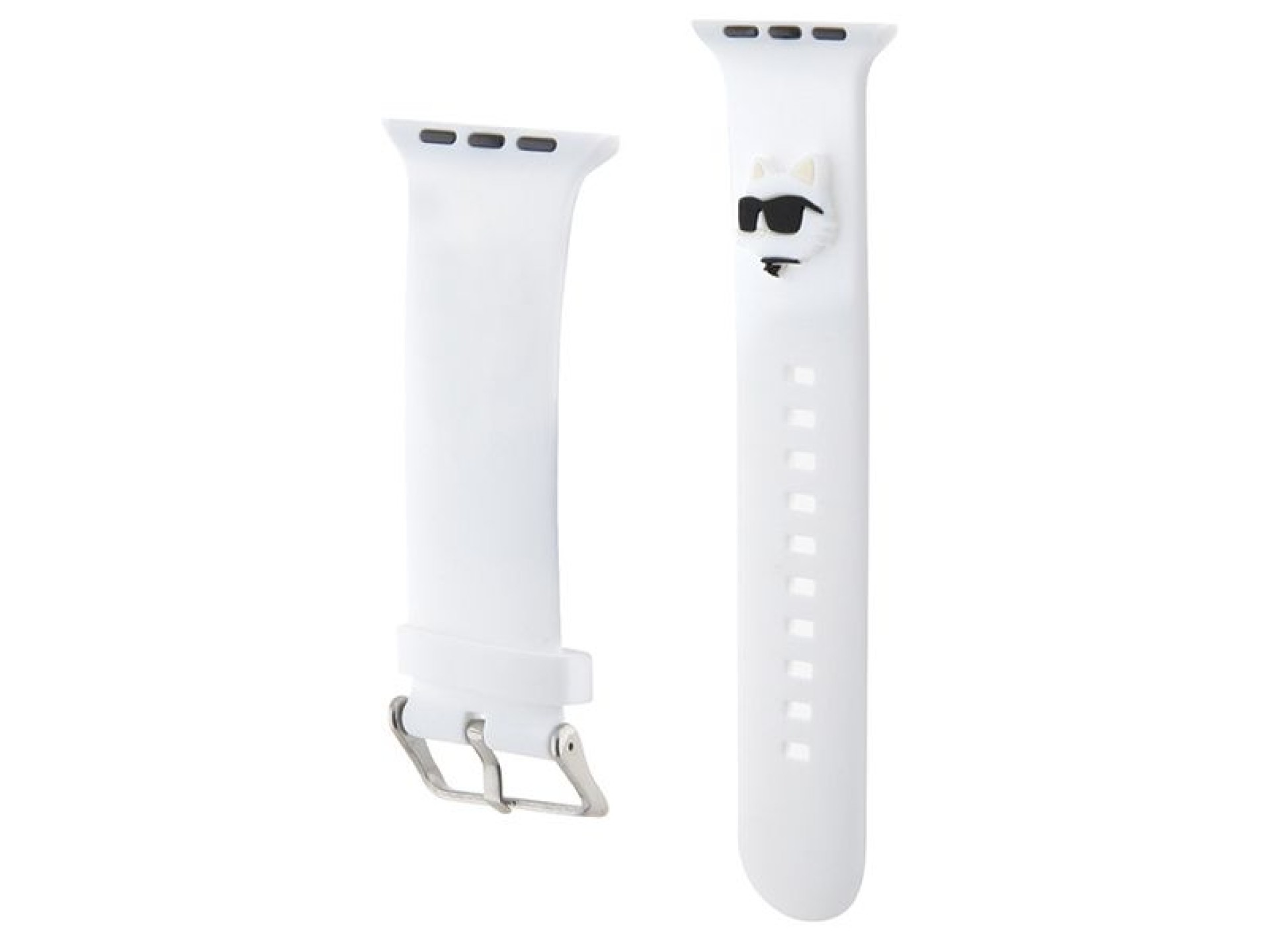 Karl Lagerfeld 3D Rubber Choupette Head Strap for Apple Watch 42/44/45/49mm - White