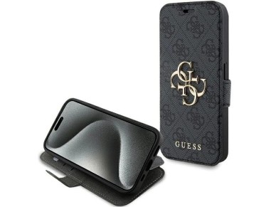 Guess 4G Metal Logo case for iPhone 15 Pro - gray Guess 4G Metal Logo case for iPhone 15 Pro - gray