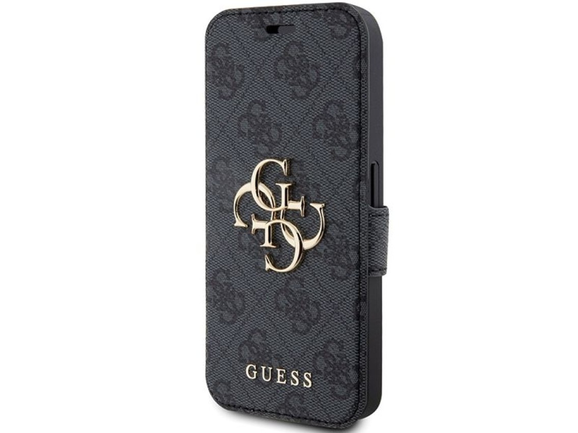 Guess 4G Metal Logo case for iPhone 15 Pro - gray