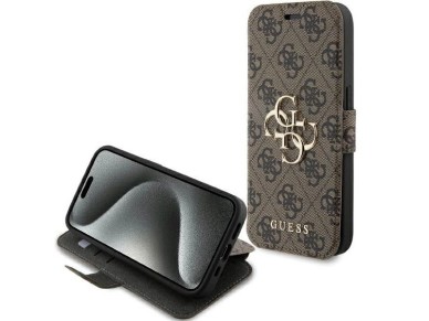 Capa Guess 4G com logo metálico para iPhone 15 Pro - marrom Capa Guess 4G com logo metálico para iPhone 15 Pro - marrom