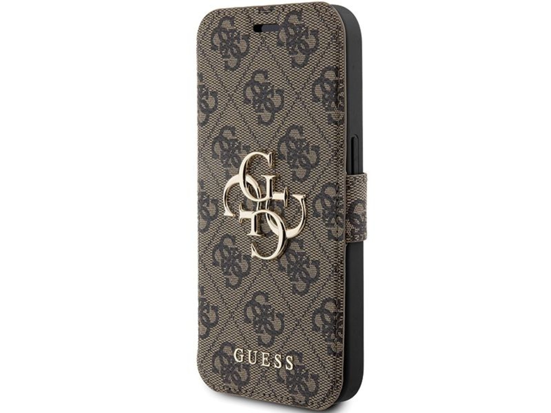 Capa Guess 4G com logo metálico para iPhone 15 Pro - marrom