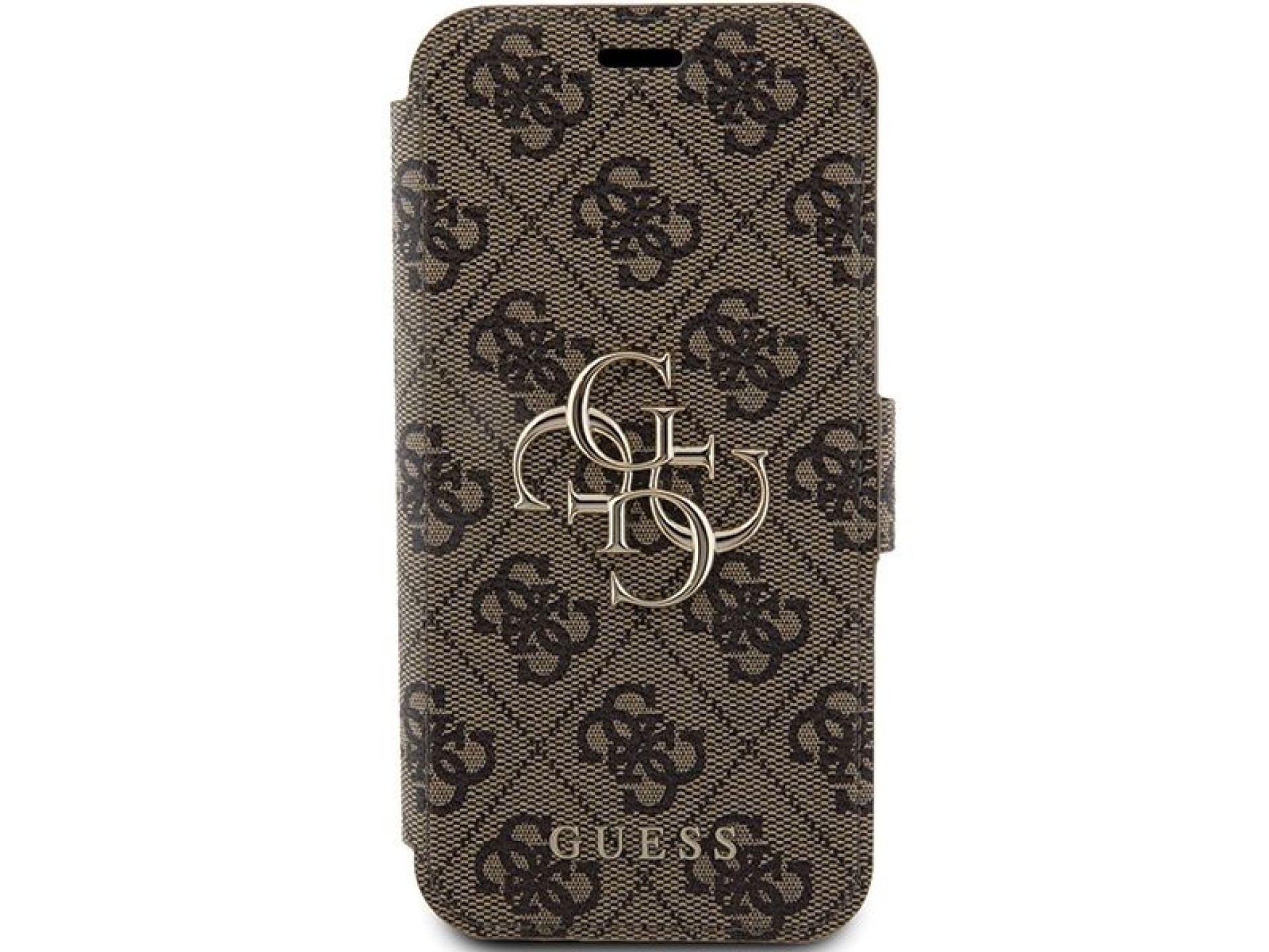 Capa Guess 4G com logo metálico para iPhone 15 Pro - marrom