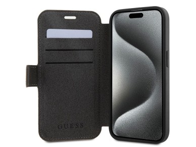 Capa Guess 4G com logo metálico para iPhone 15 Pro - marrom Capa Guess 4G com logo metálico para iPhone 15 Pro - marrom