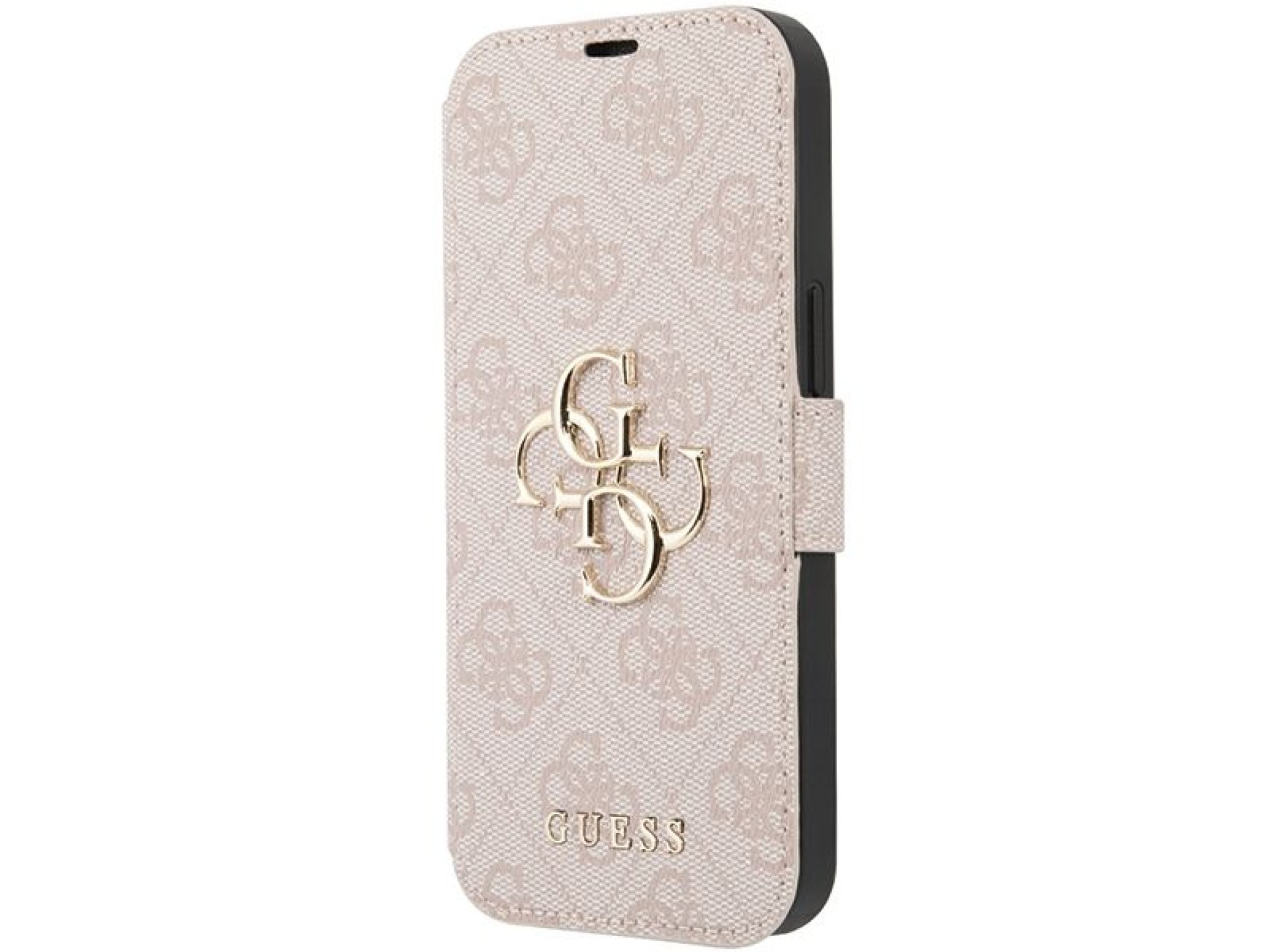 Capa Guess 4G com logo metálico para iPhone 15/14/13 - rosa