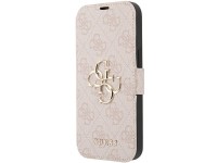 Capa Guess 4G com logo metálico para iPhone 15/14/13 - rosa Capa Guess 4G com logo metálico para iPhone 15/14/13 - rosa