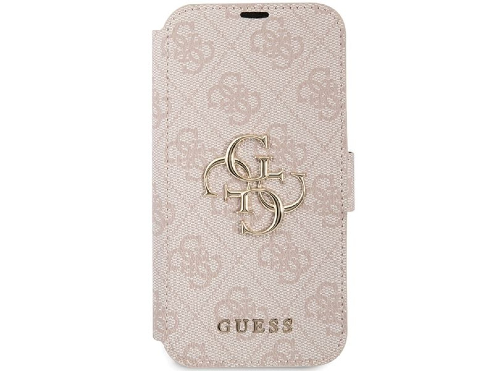 Capa Guess 4G com logo metálico para iPhone 15/14/13 - rosa