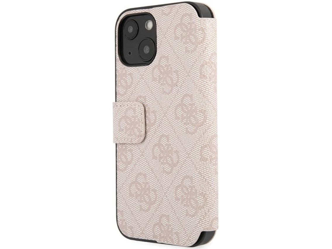Capa Guess 4G com logo metálico para iPhone 15/14/13 - rosa