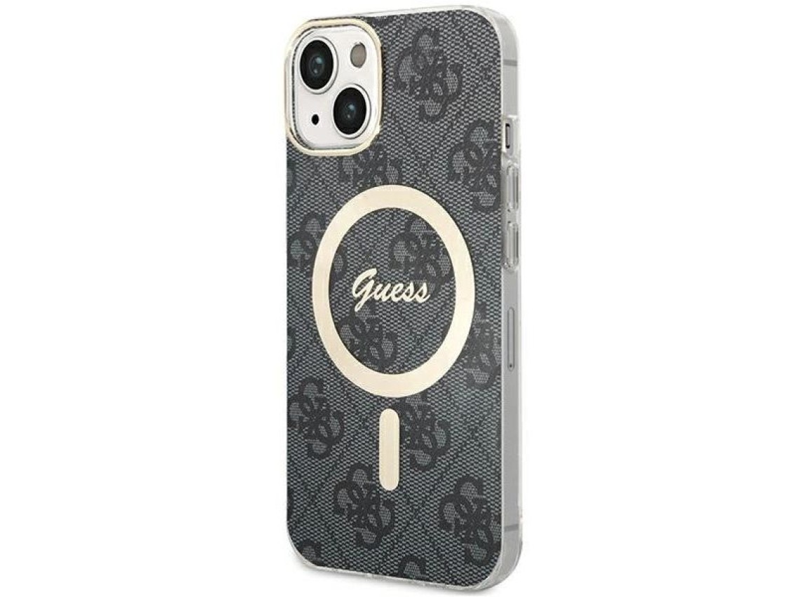 Capa Guess IML 4G MagSafe para iPhone 15 - preta