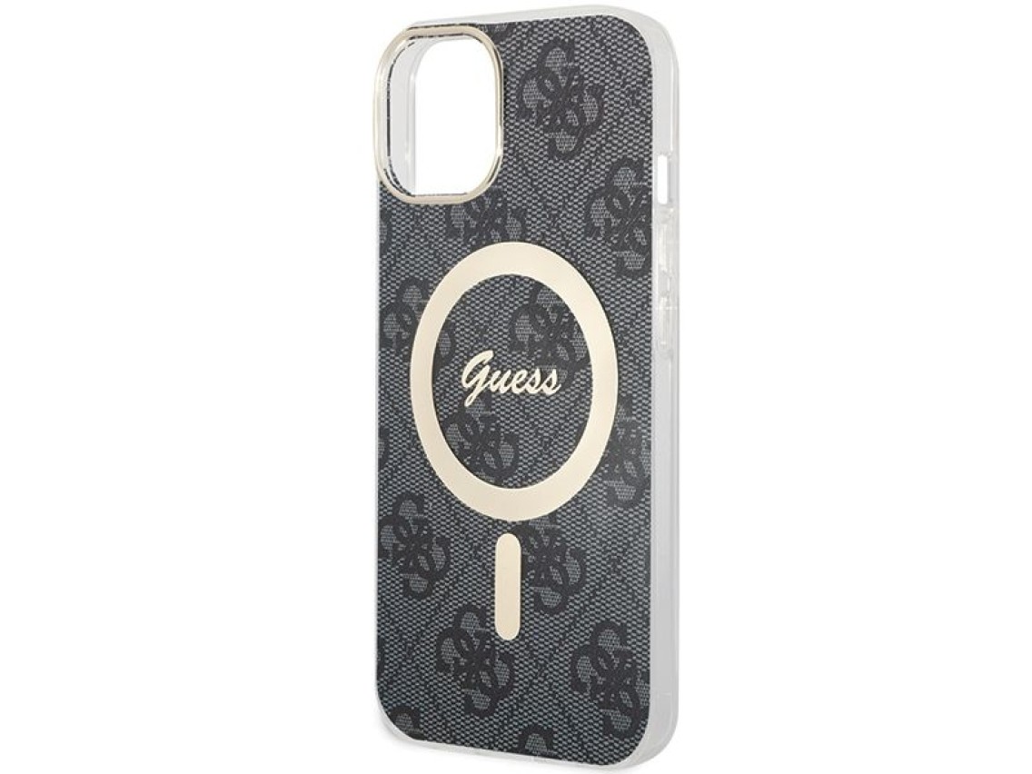 Capa Guess IML 4G MagSafe para iPhone 15 - preta