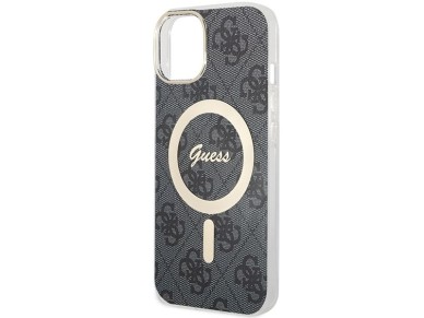 Guess 4G MagSafe case for iPhone 15 Plus / 14 Plus - black Guess 4G MagSafe case for iPhone 15 Plus / 14 Plus - black