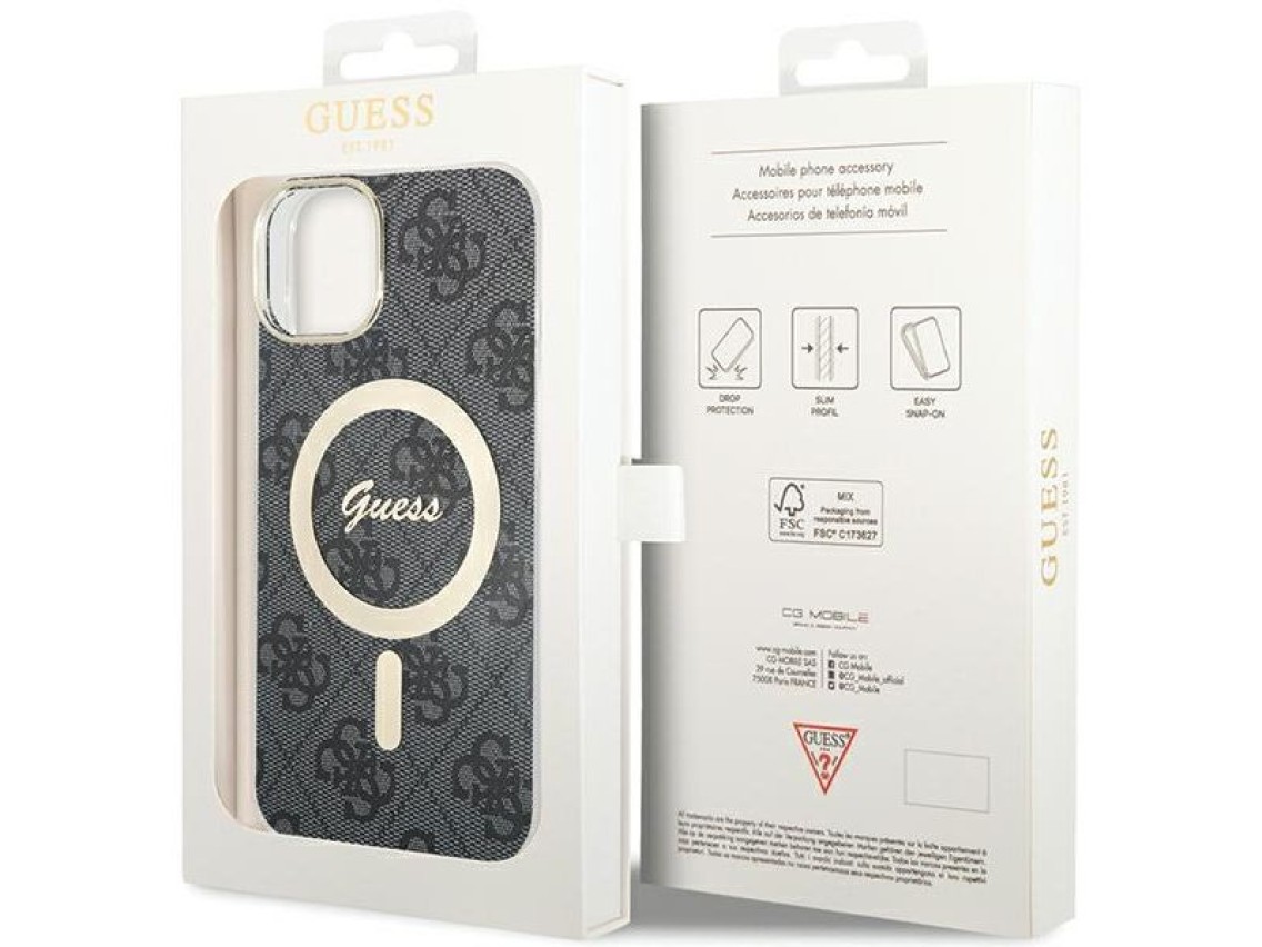 Guess 4G MagSafe case for iPhone 15 Plus / 14 Plus - black