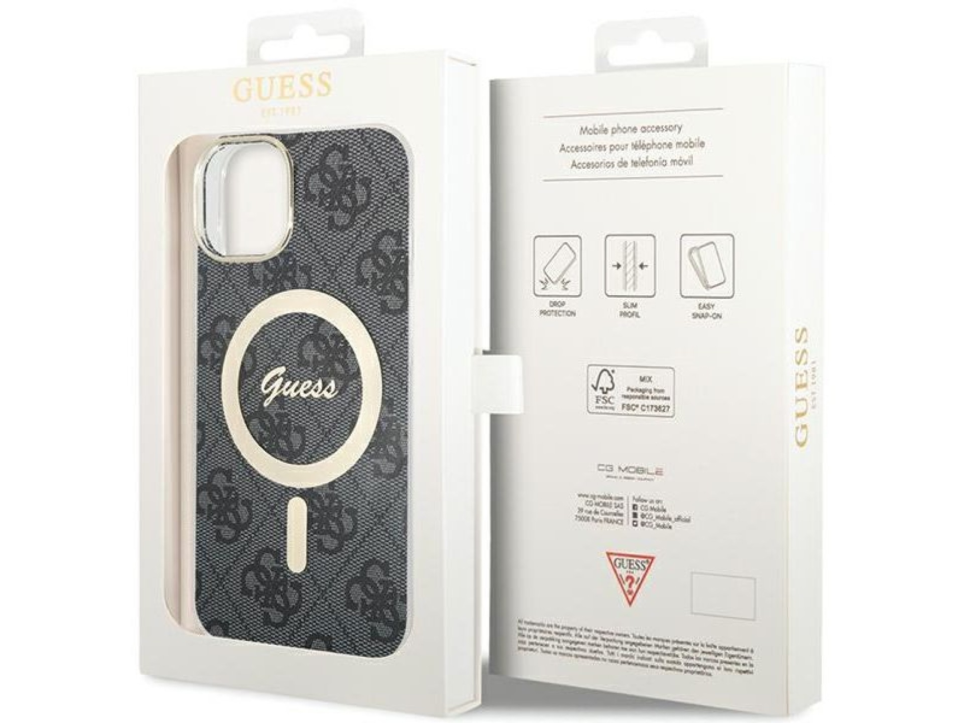 Guess 4G MagSafe case for iPhone 15 Plus / 14 Plus - black