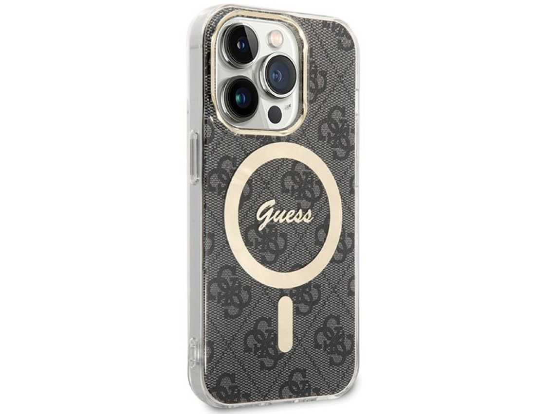 Capa Guess IML 4G MagSafe para iPhone 15 Pro - preta