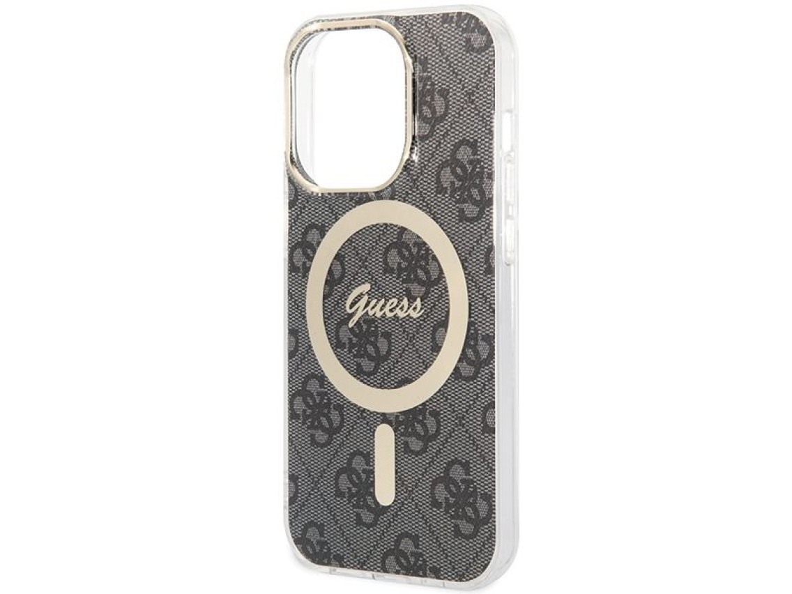 Capa Guess IML 4G MagSafe para iPhone 15 Pro - preta