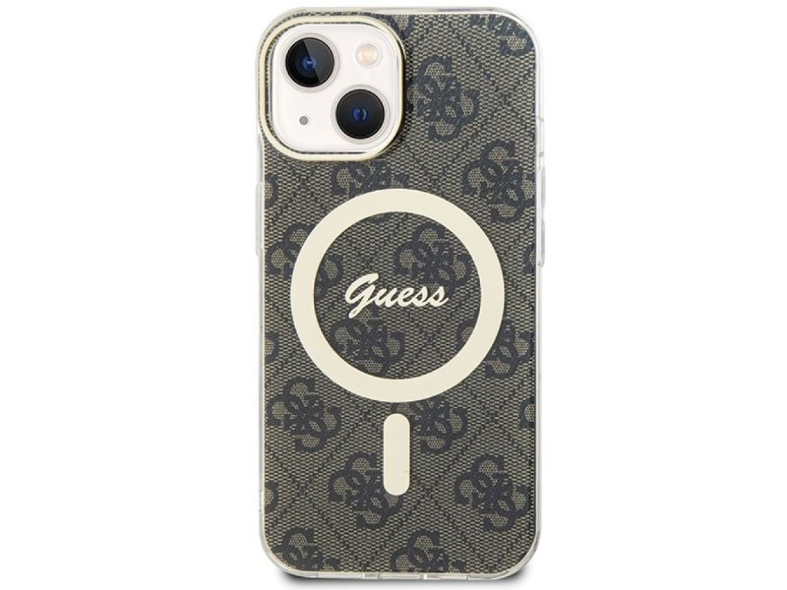 Capa Guess IML 4G MagSafe para iPhone 15 - marrom