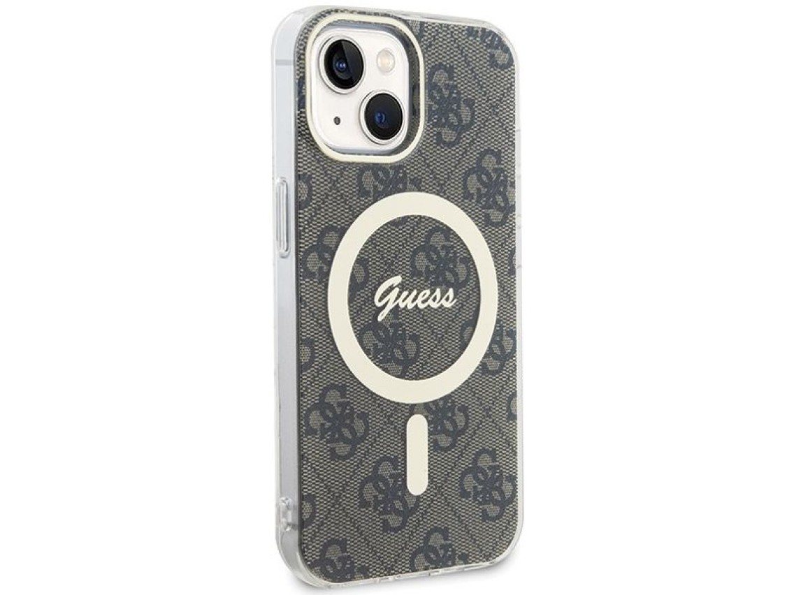 Capa Guess IML 4G MagSafe para iPhone 15 - marrom