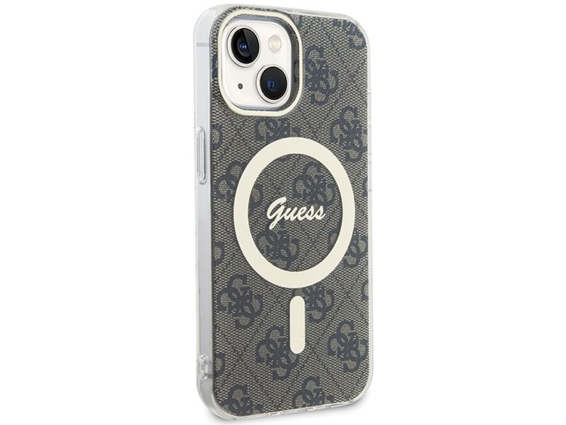 Funda Guess IML 4G MagSafe para iPhone 15 Plus - Marrón