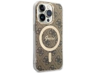 Funda Guess IML 4G MagSafe para iPhone 15 Pro - marrón Funda Guess IML 4G MagSafe para iPhone 15 Pro - marrón