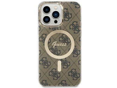 Guess IML 4G MagSafe Case for iPhone 15 Pro Max - Brown Guess IML 4G MagSafe Case for iPhone 15 Pro Max - Brown