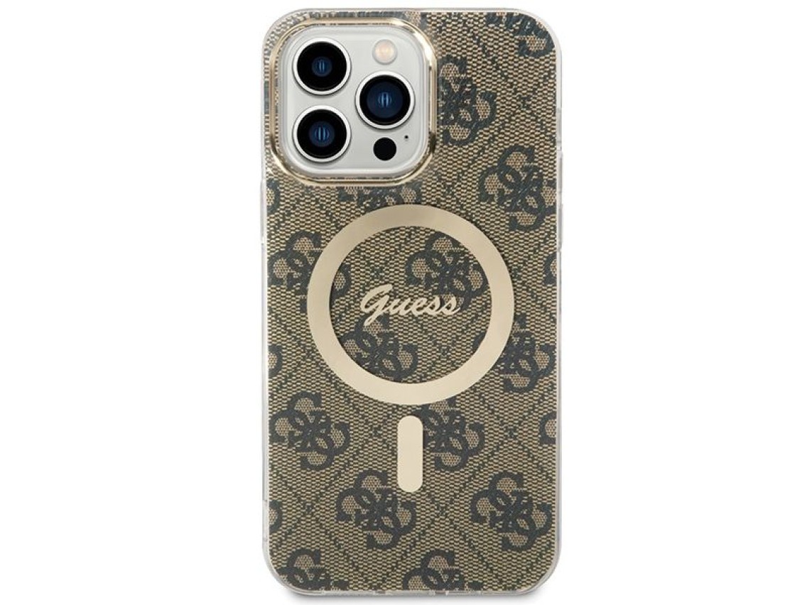 Capa Guess IML 4G MagSafe para iPhone 15 Pro Max - Marrom