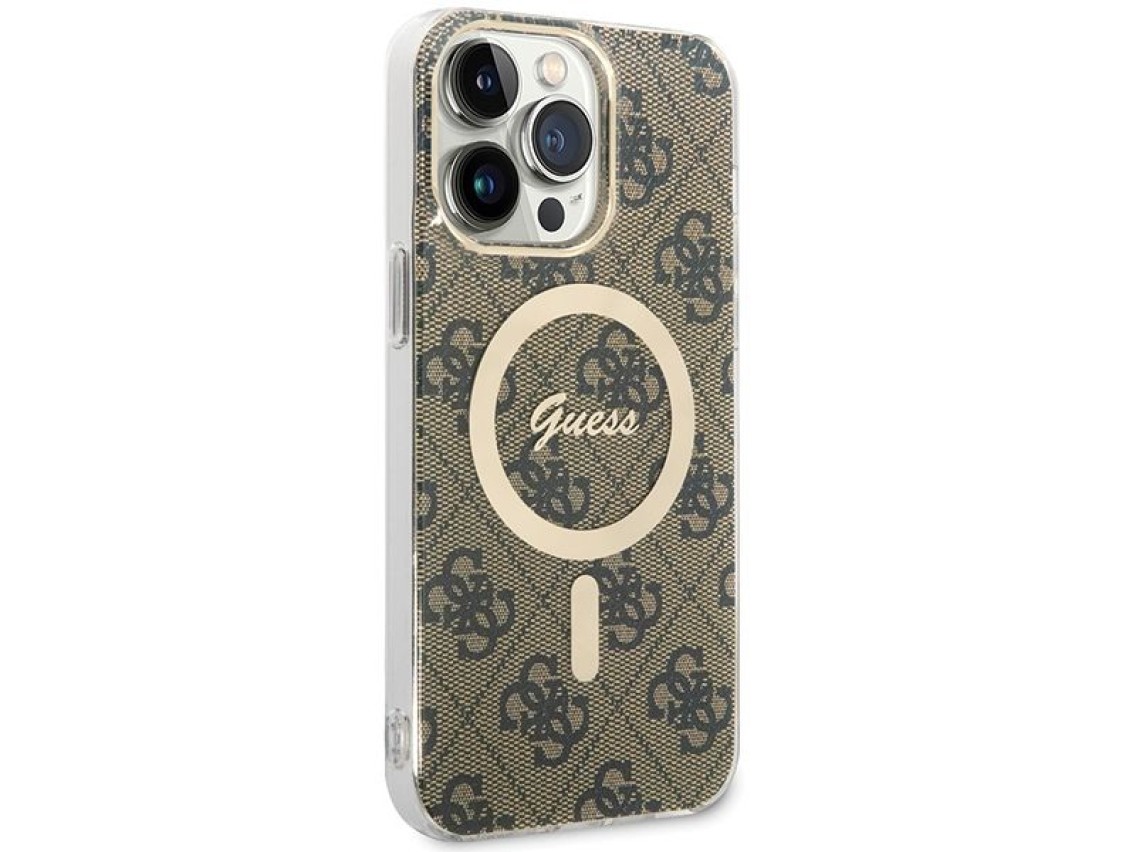 Capa Guess IML 4G MagSafe para iPhone 15 Pro Max - Marrom