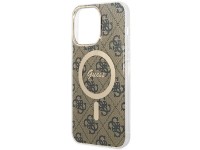 Capa Guess IML 4G MagSafe para iPhone 15 Pro Max - Marrom Capa Guess IML 4G MagSafe para iPhone 15 Pro Max - Marrom