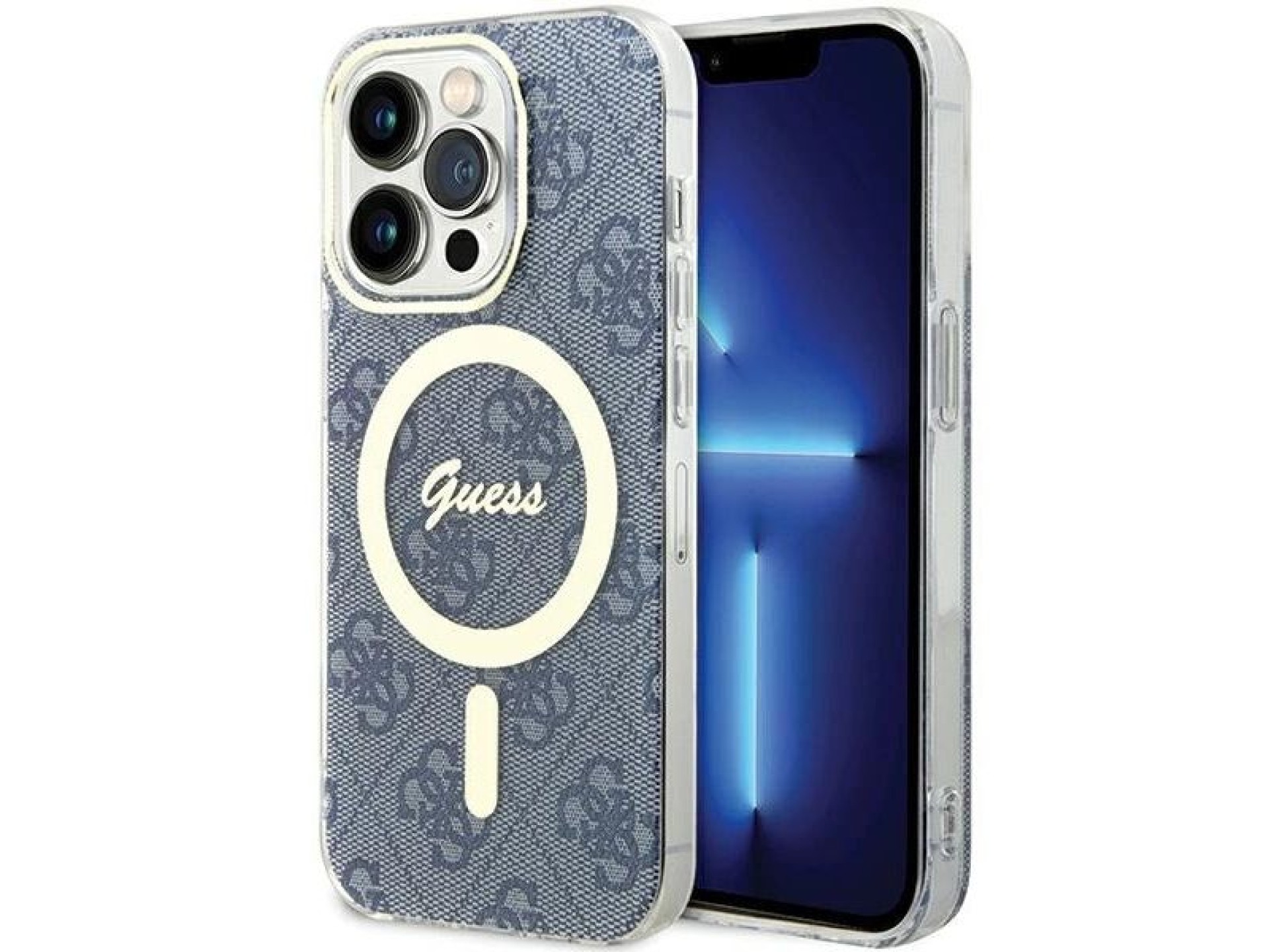 Guess IML 4G MagSafe case for iPhone 15 Pro Max - blue