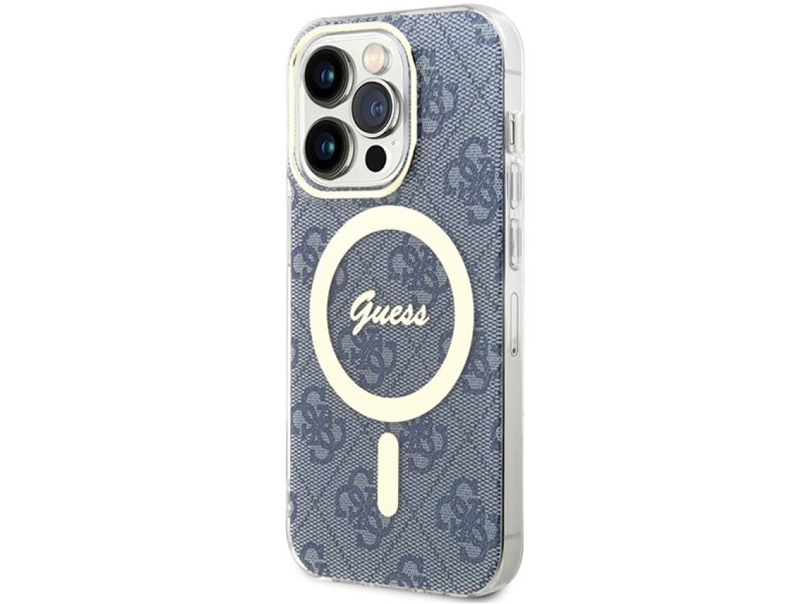 Guess IML 4G MagSafe case for iPhone 15 Pro Max - blue