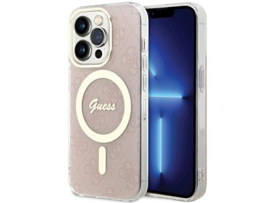 Guess IML 4G MagSafe case for iPhone 15 Pro - pink Guess IML 4G MagSafe case for iPhone 15 Pro - pink