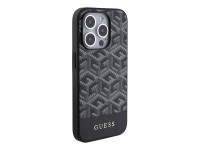 Guess GCube Stripes MagSafe case for iPhone 15 Pro Max - black